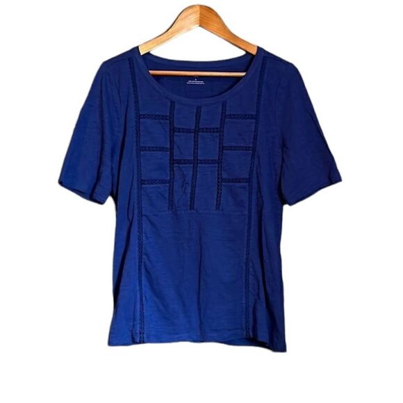NWT! Talbots blue short sleeve tee. Size medium - Picture 1 of 9
